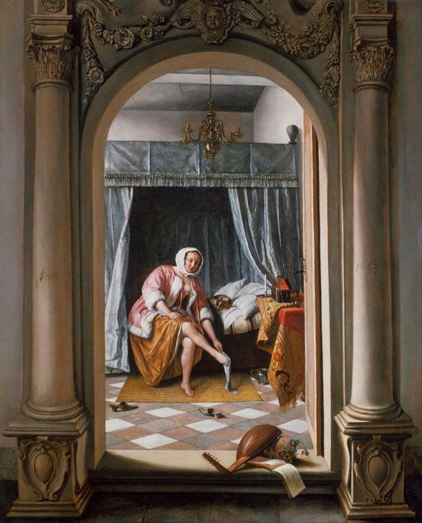 Jan Steen A Woman at her Toilet (mk25) France oil painting art